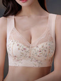 Pack of 3 Thin Ice Silk Floral Seamless Wire-Free Bra