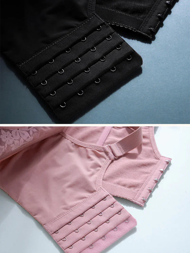 Pack of 3 V-Neck Lace Wireless Side Support Bra