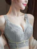 Pack of 3 V-Neck Lace Wireless Side Support Bra