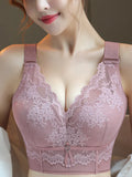Pack of 3 V-Neck Lace Wireless Side Support Bra