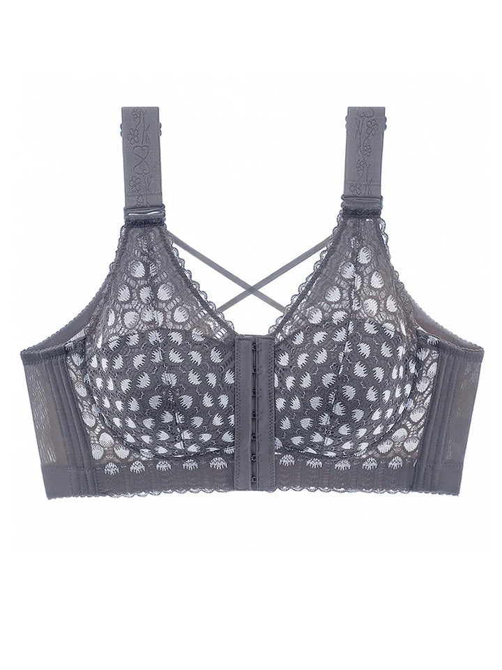 PACK OF 3 Front-Closure Back-Support Minimizer Wireless Bra