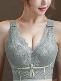 Pack of 3 V-Neck Lace Wireless Side Support Bra