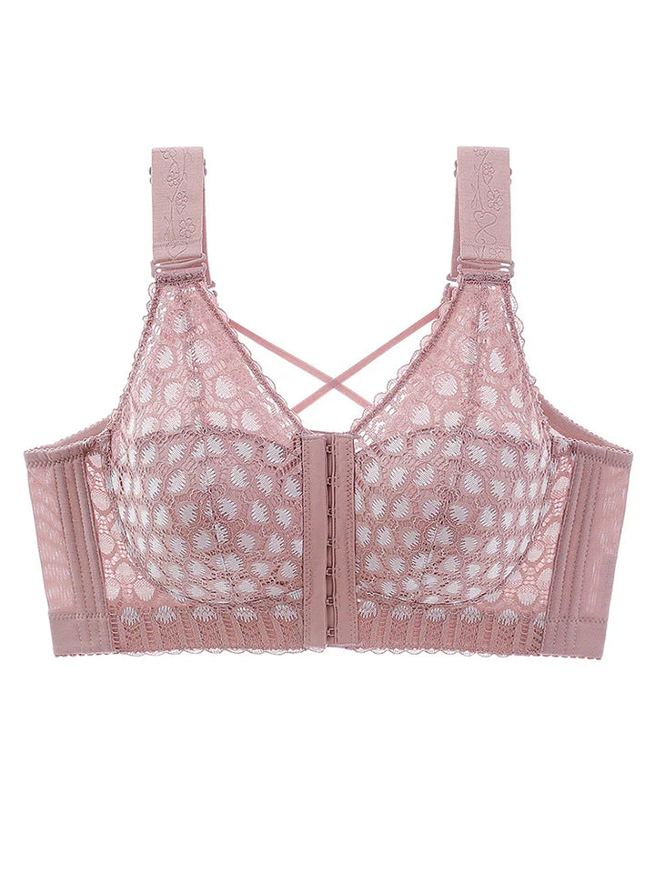 PACK OF 3 Front-Closure Back-Support Minimizer Wireless Bra