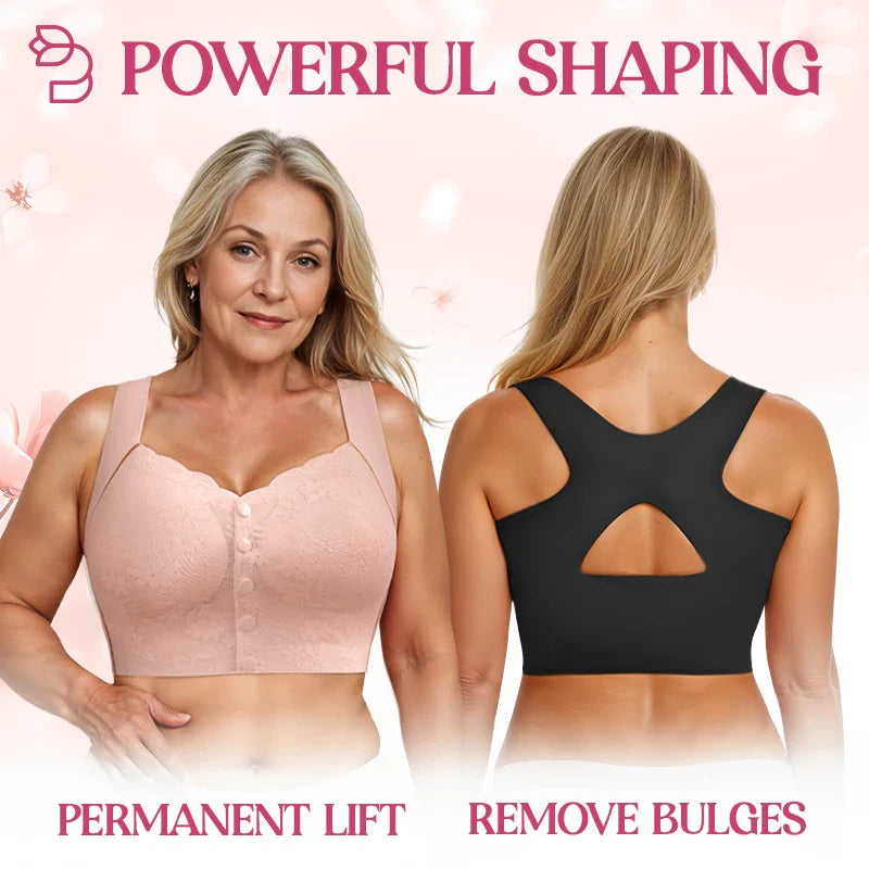 PACK OF 3: Bustella  Button-Up Comfy Shaping Posture Corrector Bra.