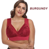 Pack of 3: ROSY LIFT BRA –Plus Size Comfort Extra Elastic Wireless Support Lace Bra