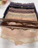 PACK OF 6: Multipack Women's Heart Lace Flower Decoration High Elastic Underwear