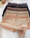 PACK OF 6: Multipack Women's Heart Lace Flower Decoration High Elastic Underwear