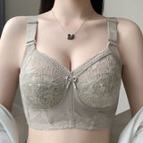 Pack of 3 Women's Big Size Full Coverage Floral Embrodiery Ultra-thin Bra