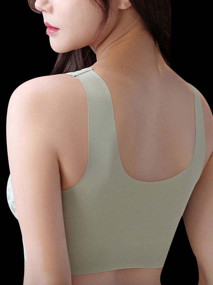 Pack of 3 Thin Ice Silk Floral Seamless Wire-Free Bra