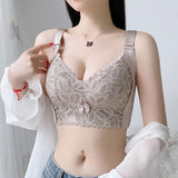 3 Women's Full Coverage Wire Free Lace Bras
