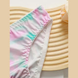 Rainbow Moon Print Padded Bra and Panty Set