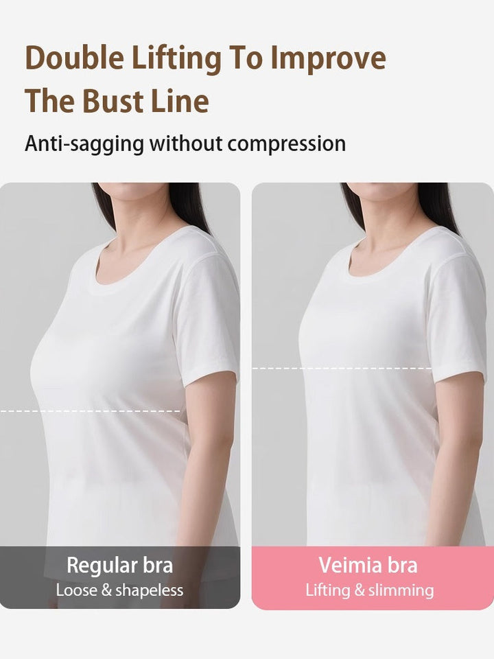 PACK OF 3:  VEIMIA Lifting Minimizer Bra For Big Breasts Anti-sagging, Ultra-thin Cups With Invisible Foundation Color Design