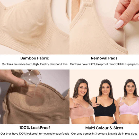 Leakproof Nursing Bra (3-Pack)