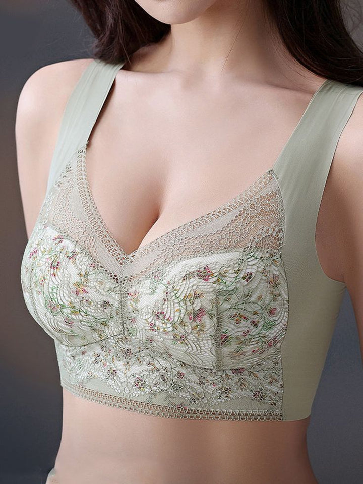 Pack of 3 Thin Ice Silk Floral Seamless Wire-Free Bra