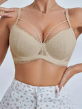 Contrast Lace Push Up Bra,