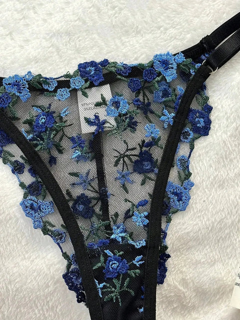 Floral Embroidery Sexy Lingerie Set | Lace Lingerie for Women