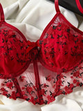 Floral Embroidery Sexy Lingerie Set | Lace Lingerie for Women