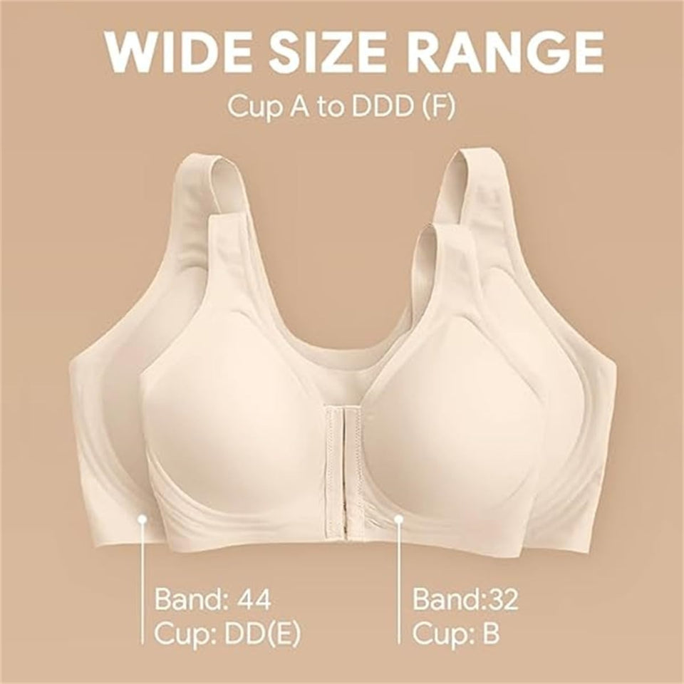 Pack of 3 Seamless Front Buckle Cross Back Shaping Bra