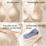 Pack of 3 Seamless Front Buckle Cross Back Shaping Bra