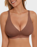 Pack of 3 Seamless Deep V Push-Up Wireless Bra