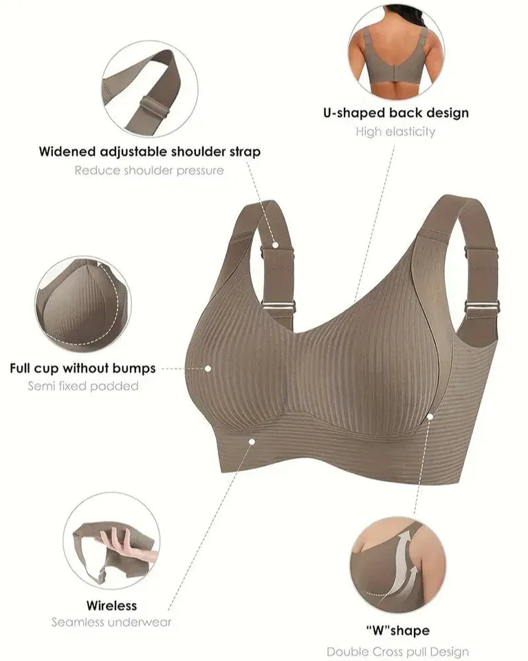 Pack of 3 Women's Adjustable Wireless Bra