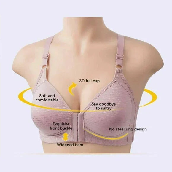 PACK OF 3 High Quality Women Front Closure Wireless Lingerie Push Up Bra