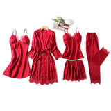 Women's 5 Piece Silk Nighty Soft Comfortable Stuff