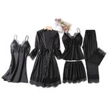 Women's 5 Piece Silk Nighty Soft Comfortable Stuff